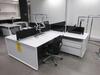 STEELCASE 4 PERSON WORK STATION W/ 4 BLACK @ THE OFFICE CHAIRS 12' X 11', (1ST FLOOR) - 2