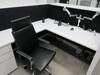 STEELCASE WHITE 1 PERSON MODULAR WORK STATION W/ CABINETS, BLACK OFFICE CHAIR, 117" X 87" X FRONT HEIGHT 49", BACK HEIGHT 78", (1ST FLOOR) - 3