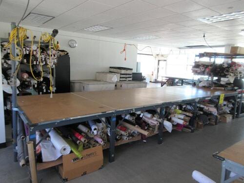 FABRIC CUTTING TABLE 20' X 6' (NO FABRIC) (3RD FLOOR)