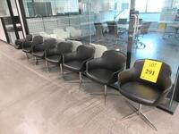 LOT OF (7) PBD BLACK SIDE CHAIRS, (2ND FLOOR)