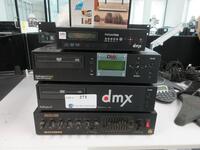 LOT OF ASST'D VIDEO AND AUDIO EQUIPMENT (1) DMX PROCUSION X GOLD, (1) DMX PROFUSION D, (1) DMX PROFUSION ICON, (1) BOGEN GS60 GOLD SEAL SERIES AND (1) KRAMER 8X1 HDMI SWITCH, (2ND FLOOR)