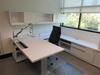 STEELCASE 2 PERSON WORK STATION W/ OVERHEAD CABINETS AND 2 HIGH BACK CHAIRS, (2ND FLOOR) - 3