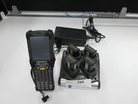 MOTOROLA MC9090 SCANNER W/ CHARGING STATION AND BATTERIES, (2ND FLOOR)