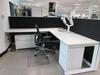 STEELCASE 1 PERSON MODULAR WORK STATION W/ 2 CABINET AND BLACK CHAIR 87" X 93", (2ND FLOOR) - 2