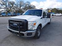 2012 FORD F-250 SUPER DUTY XL CREW CAB SERVICE TRUCK, 8 FT. LONG BED, 6.2L V8 GAS ENGINE, AUTOMATIC TRANSMISSION, 3/4 TON, 2 WHEEL DRIVE, 8 FT. STEEL SERVICE BODY, AIR COMPRESSOR, TOOL BOXES, HOSE REELS, LT245/75R17 TIRES, STEEL DISC WHEELS, WITH 134,050 