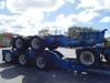 2008 TRAIL KING TK140 HYDRAULIC DETACHABLE TRAILER, 2008 BEAM DECK, 56 FT. LONG, 45 INCHES WIDE, 9 FT. NECK EXTENSION, TRI-AXLE, 22.5 LOW PROFILE TIRES, STEEL DISC WHEELS, 2008 TRAIL KING MODEL TK25FA-051 FLIP AXLE, 70 TON CAPACITY, AIR RIDE SUSPENSION, 2 - 8