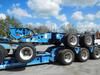 2008 TRAIL KING TK140 HYDRAULIC DETACHABLE TRAILER, 2008 BEAM DECK, 56 FT. LONG, 45 INCHES WIDE, 9 FT. NECK EXTENSION, TRI-AXLE, 22.5 LOW PROFILE TIRES, STEEL DISC WHEELS, 2008 TRAIL KING MODEL TK25FA-051 FLIP AXLE, 70 TON CAPACITY, AIR RIDE SUSPENSION, 2 - 9