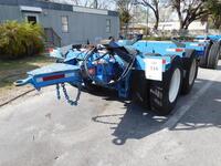 1973 FRUEHAUF POLE DOLLY, 13 FT. LONG, STEEL CROSSMEMBERS, SPRING SUSPENSION, TANDEM AXLE, 22.5 LOW PROFILE TIRES, STEEL WHEELS (SHOP BUILT) PD1