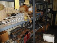 (LOT) ASST'D TRAILER AND TRUCK PARTS, FENDERS, LANDING GEAR LEGS, LIGHT ASSEBLYS, OUTRIGGERS, U-BOLTS, STRAPS, WENCHES AND AIR TANKS, RACKS INCLUDED