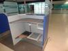 Single Security check desk- 3 glass partition, double shelf, Dimensions H1200mm(not including glass)W1200, D900 - 2