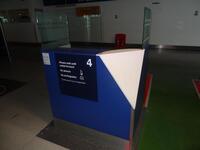 Single Security check desk- 3 glass partition, double shelf, Dimensions H1200mm(not including glass)W1200mm,D900mm