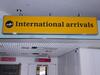 International Arrivals Illuminated Sign