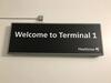 Iconic Heathrow 'Welcome to Terminal 1' illuminated sign - 2