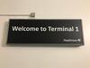 Iconic Heathrow 'Welcome to Terminal 1' illuminated sign - 5