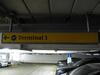 Terminal 1 direction sign,(long) illuminated. Curved metal edge construction including internal light fittings. - 7