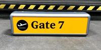 Heathrow iconic Gate 7 sign