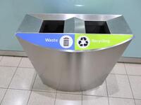 Terminal 1 modern airport recycling bin