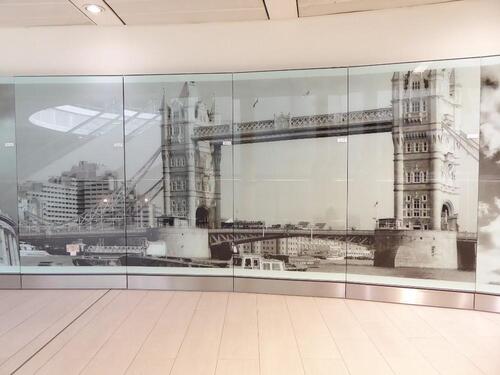 Large Printed Glass Panel Panorama displaying Tower Bridge