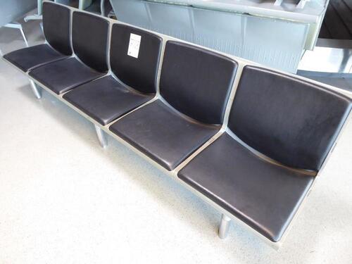 Original Black Leather Five person seat