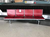 Red Leather Four person seat