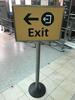 Heathrow stand mounted 'Exit? sign. - 3