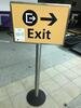 Heathrow stand mounted 'Exit? sign. - 4