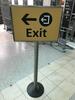 Heathrow stand mounted 'Exit? sign. - 6