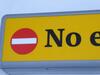 Heathrow 'No entry' illuminated sign - 2