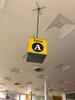 Iconic Heathrow 'Zone A' ceiling sign - 2