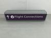 Large Purple 'Flight connections' Illuminated sign - 2