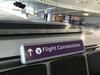 Large Purple 'Flight connections' Illuminated sign - 5