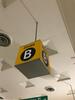 Iconic Heathrow 'Zone B' ceiling sign - 2