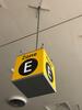 Iconic Heathrow 'Zone E' ceiling sign