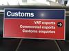 Large Navy and Red 'Customs' sign - 5