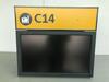 Airport Check-in desk sign and monitor 'C14? - 2