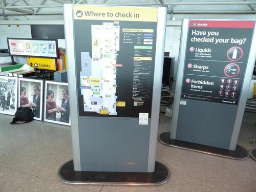 Check-In display sign