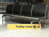 Heathrow 'Trolley route? framed sign