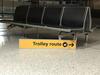 Heathrow 'Trolley route? framed sign - 4