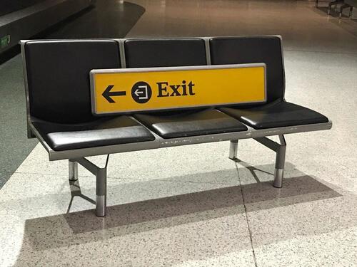 Heathrow 'Exit? framed sign