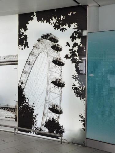 London Eye Printed Glass Panel