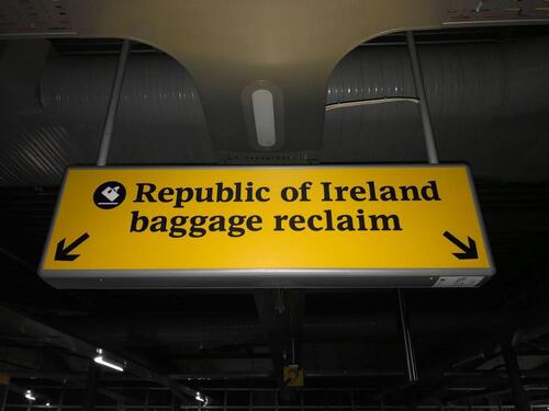Republic of Ireland arrivals Baggage reclaim Sign