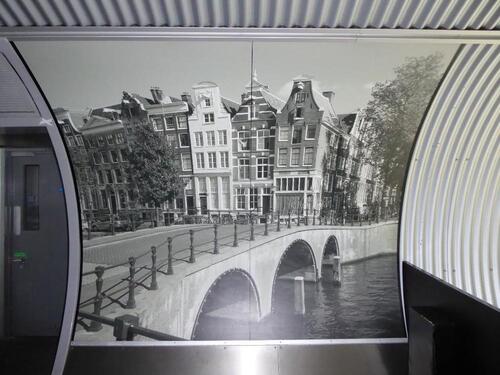 Pier 4 departures 'Amsterdam bridge Wall poster