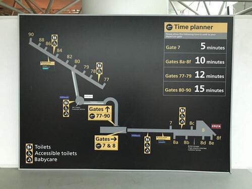 Terminal 1 Time Plan board