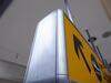 Illuminated T2 ceiling suspended sign, metal construction with curved metal edges. - 7