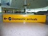 Domestic arrivals sign, metal plate construction - 4