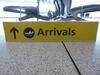 Illuminated 'Arrivals' ceiling mounted sign - 2