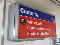 Customs illuminated sign