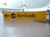 Arrivals direction sign, metal construction with a Aluminium frame. - 3