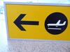 Arrivals direction sign, metal construction with a Aluminium frame. - 4
