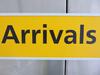 Arrivals direction sign, metal construction with a Aluminium frame. - 7